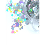 Holo Silver Heart Glitter Mix