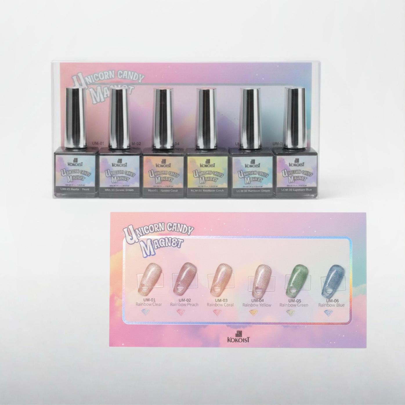 K- Unicorn Candy Magnet Series 6pc Collection - Gel Essentialz