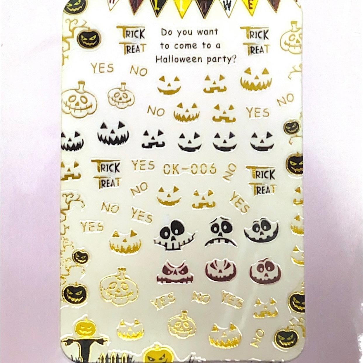 Pasties Decals Holo Gold Jack-O-Lantern