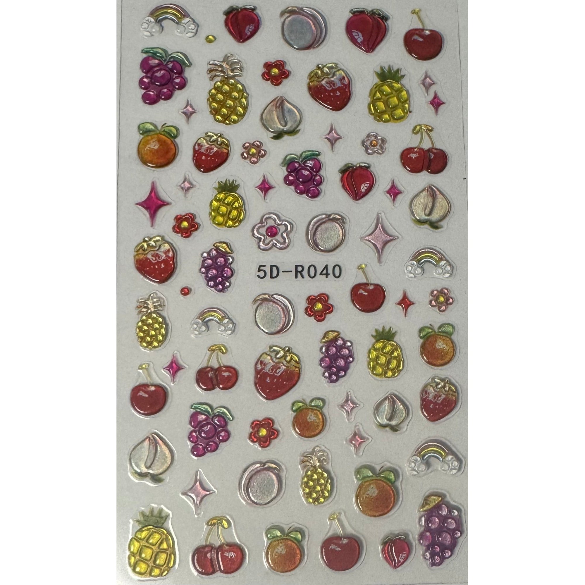 Pasties Textured 5D Decals - Holographic Fruits