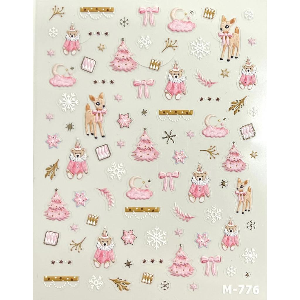Pasties Decals - Pink Christmas
