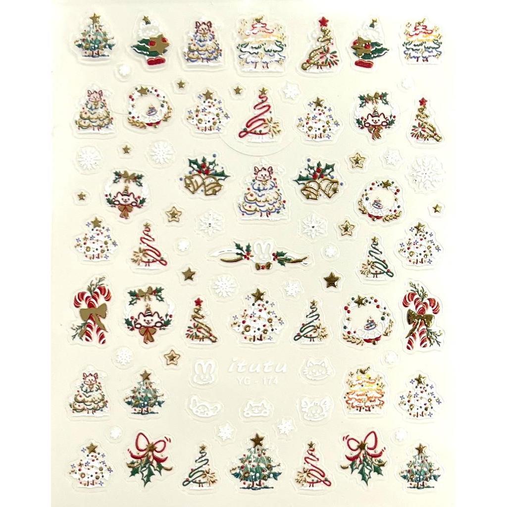 Pasties Decals - Classic Christmas w/ Gold