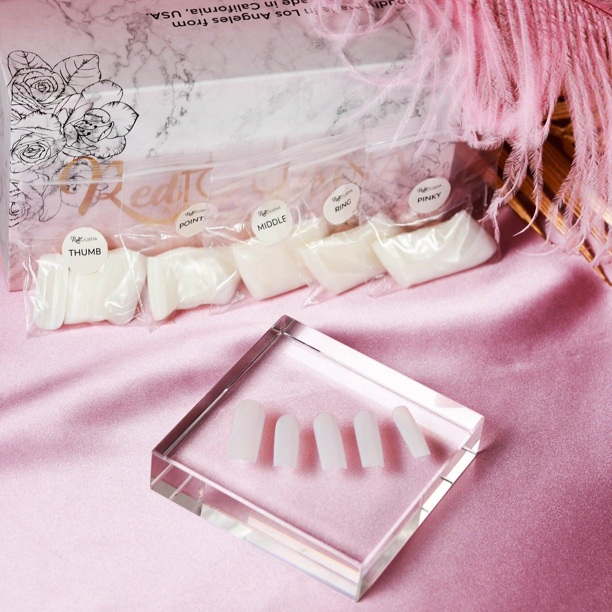 RI- Base Nail Tips for Silicone Practice Hands-2.0 Hand-Red Iguana LLC-For Full Hand-Gel Essentialz