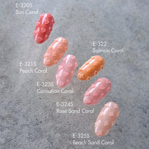Vendor] K- E-321S Peach Coral Color Gel 2.5g E-321S | Gel Essentialz
