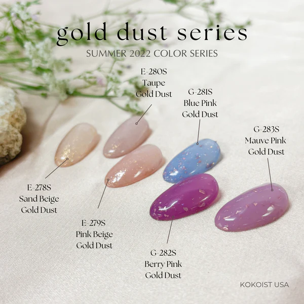 Vendor] K- G-283S Mauve Pink Gold Dust Color Gel 2.5g G-283S | Gel