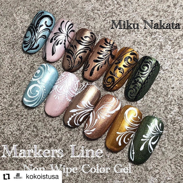 工芸品 Esmaltado a mano 24k 27.5 Vendor] K- Markers Line Set ML01-02, 06-09 | Gel Essentialz
