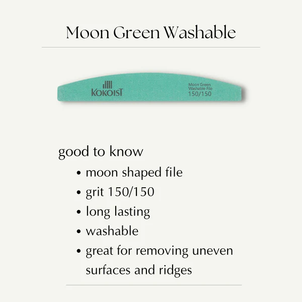 Vendor] K- Moon Green Washable File 150/150 K-6859 | Gel Essentialz