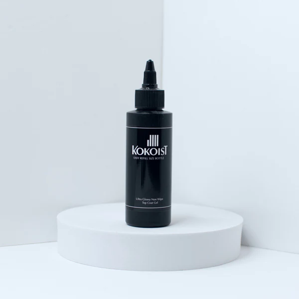 K- Ultra Glossy Non Wipe Top Coat Gel 100G (REFILL BOTTLEw/ Cap)