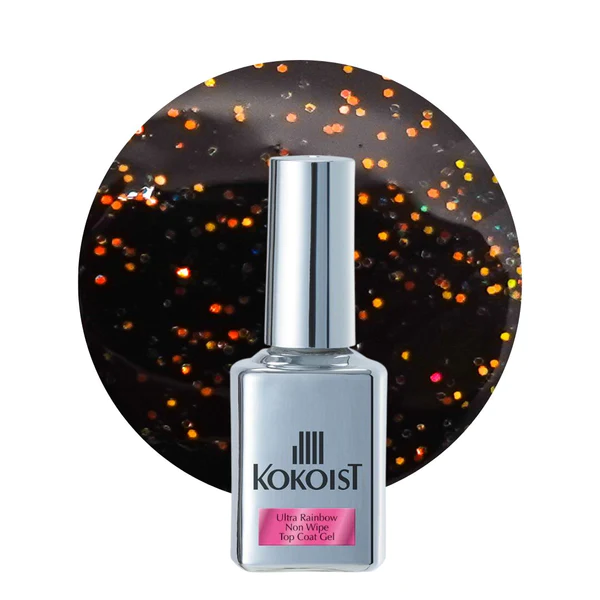 Vendor] K- Ultra Rainbow Non Wipe Top Coat Gel 15 mL K-8655 | Gel