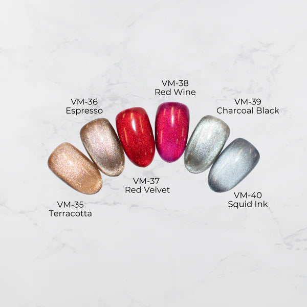 K- Velvet Magnet Series 6pc. Collection (VM 35-40) - Gel Essentialz