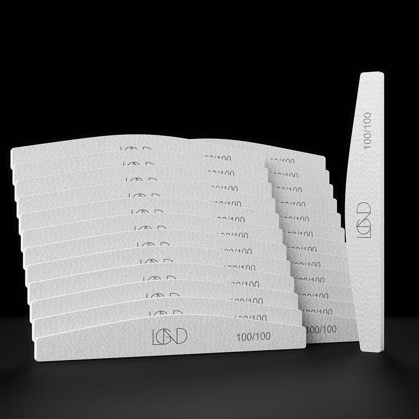 LGND Zebra Half Moon Files 100/100-Chaun Legend-4 pcs-Gel Essentialz