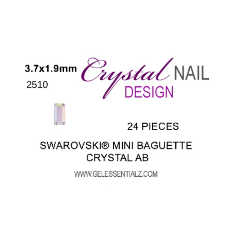 MINI BAGUETTE FLAT BACK - CRYSTAL