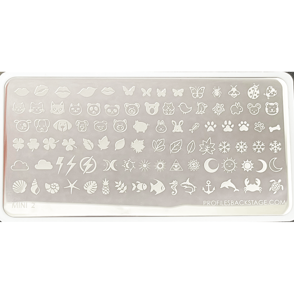 PF Stamping Plate - Mini Icons 2-Profiles-Gel Essentialz
