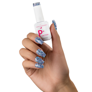 P+ Bratty Blue, Glitter Gel Polish 10 ml