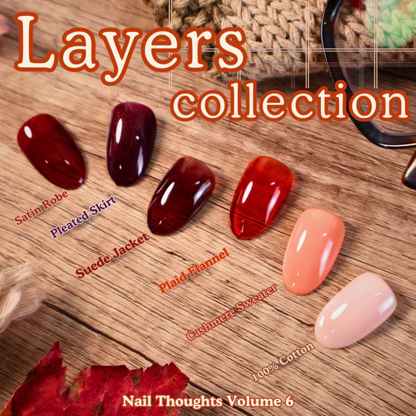 conatsu nail polish. コナツ　6色セット Vendor] Nail Thoughts Color Gel Collection Vol. 6 - Layers (NT79