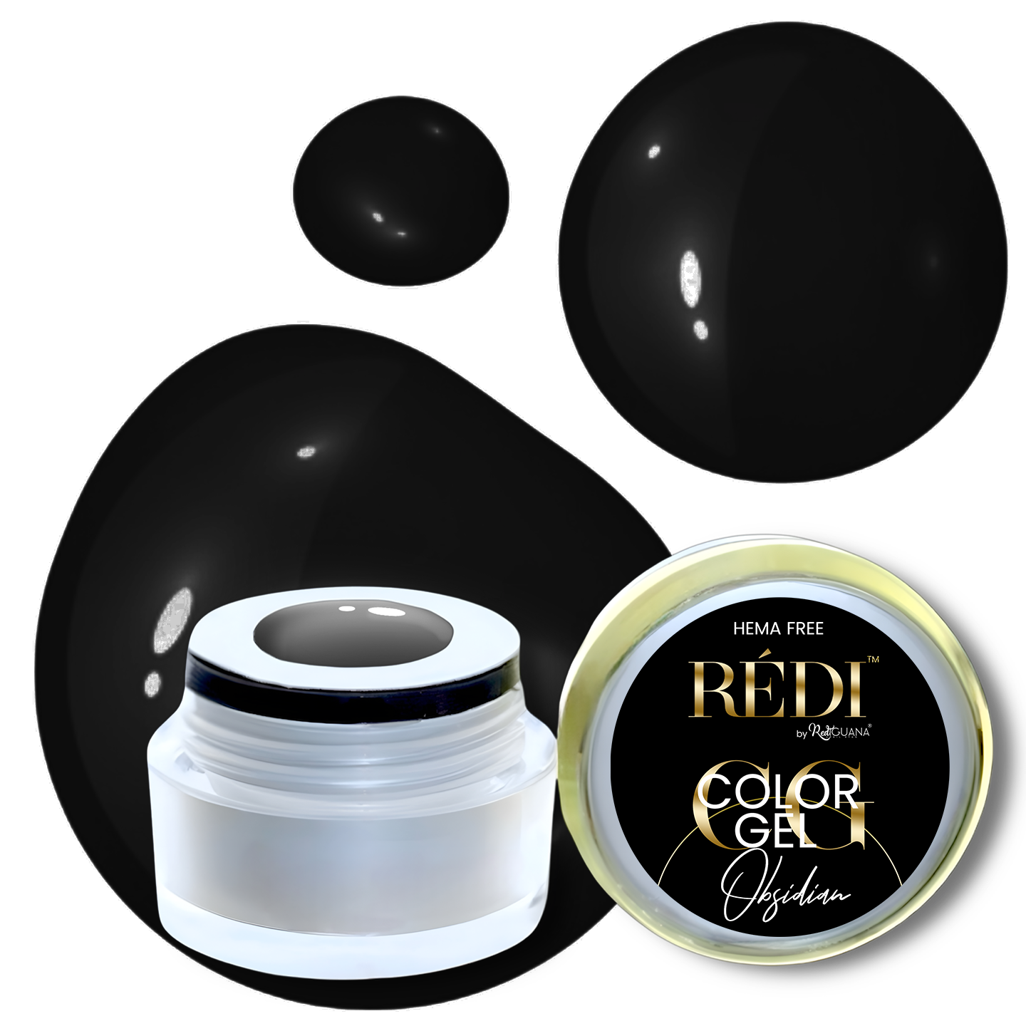 RI- Obsidian / Pure Black - Color Gel-Red Iguana LLC-Gel Essentialz