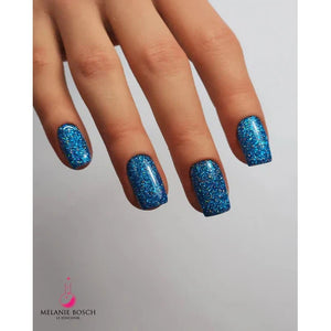 P+ Blast Off Blue, Glitter Gel Polish 10 ml