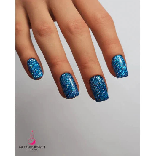 P+ Blast Off Blue, Glitter Gel Polish 10 ml