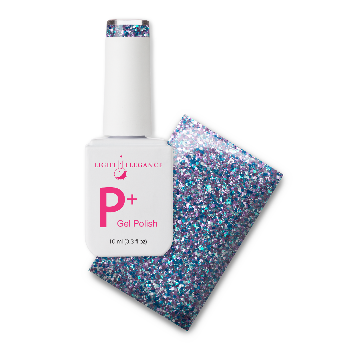 P+ Bratty Blue, Glitter Gel Polish, 10 m