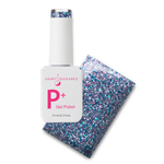 P+ Bratty Blue, Glitter Gel Polish, 10 m