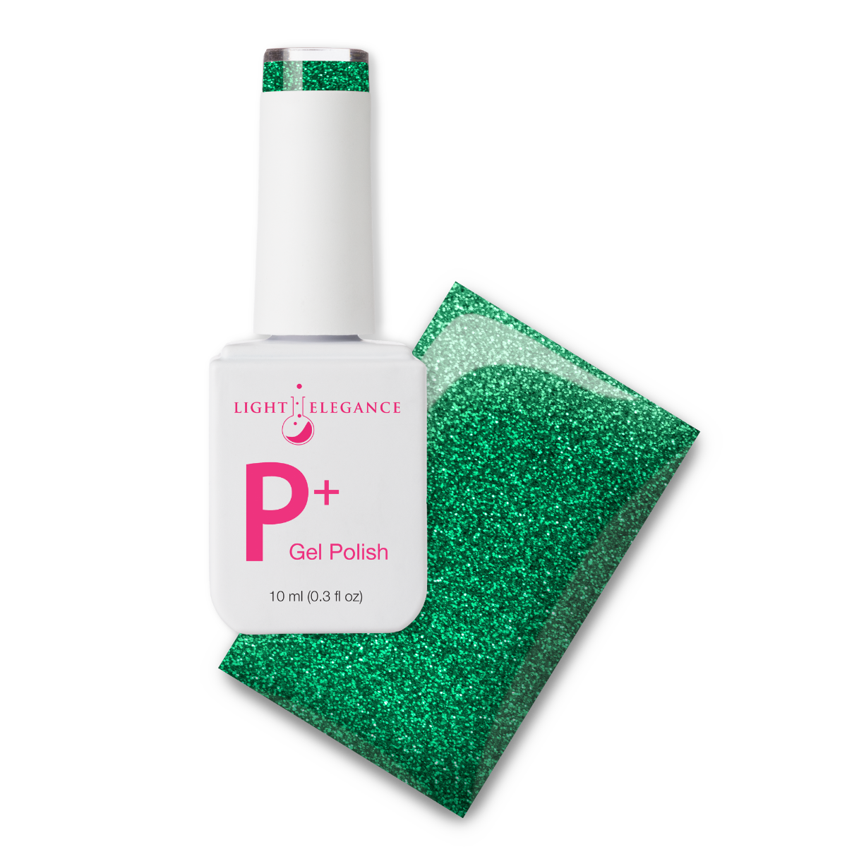 P+ Emerald Green, Glitter Gel Polish, 10 ml