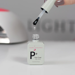P+ High Shine Soak-off Top Coat, 10 ml