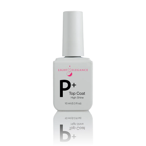 P+ High Shine Soak-off Top Coat, 10 ml