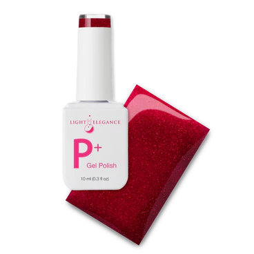 P+ Red Chandelier, Glitter Gel Polish, 10 ml