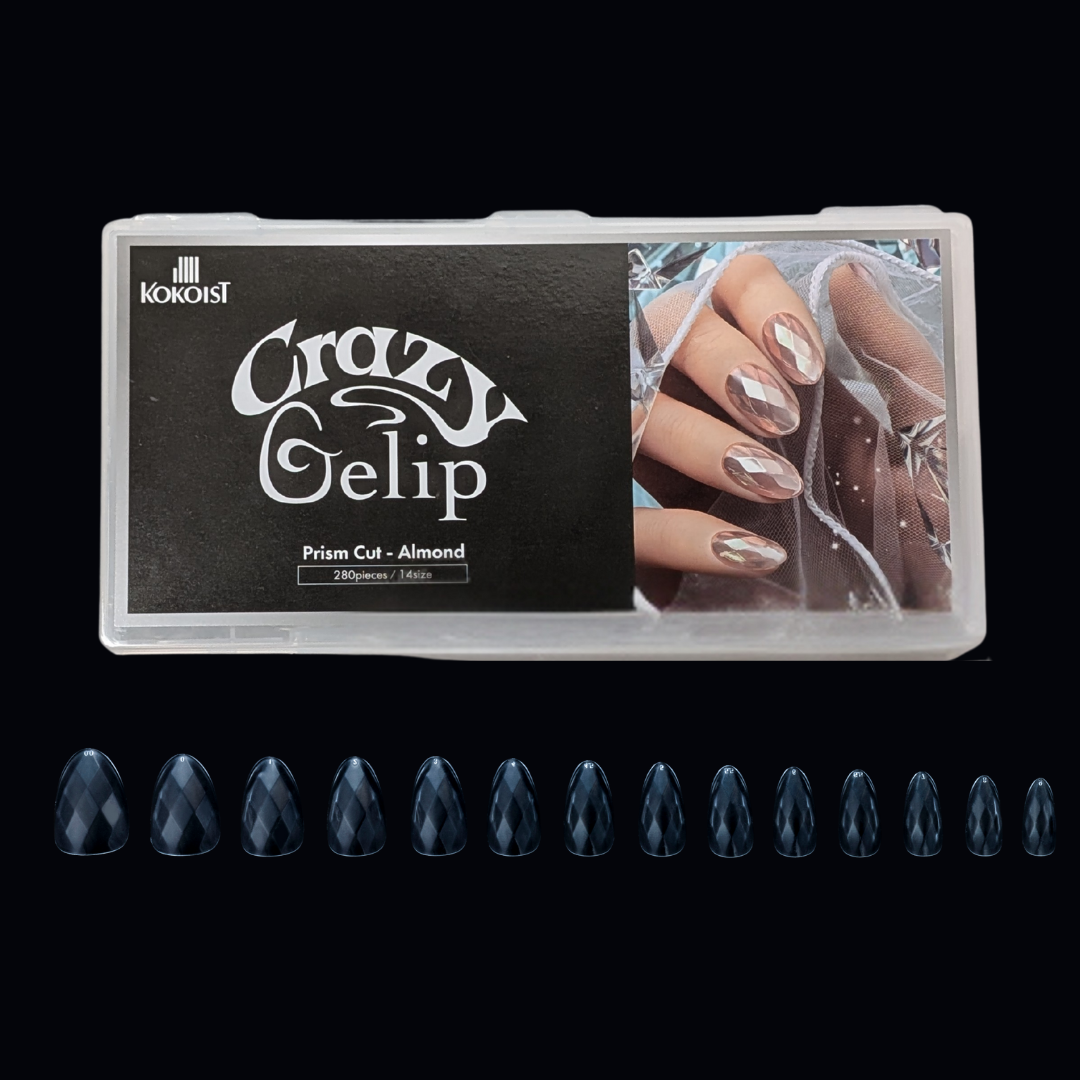 Crazy Gelip - Prism Cut, Almond-Kokoist-Gel Essentialz