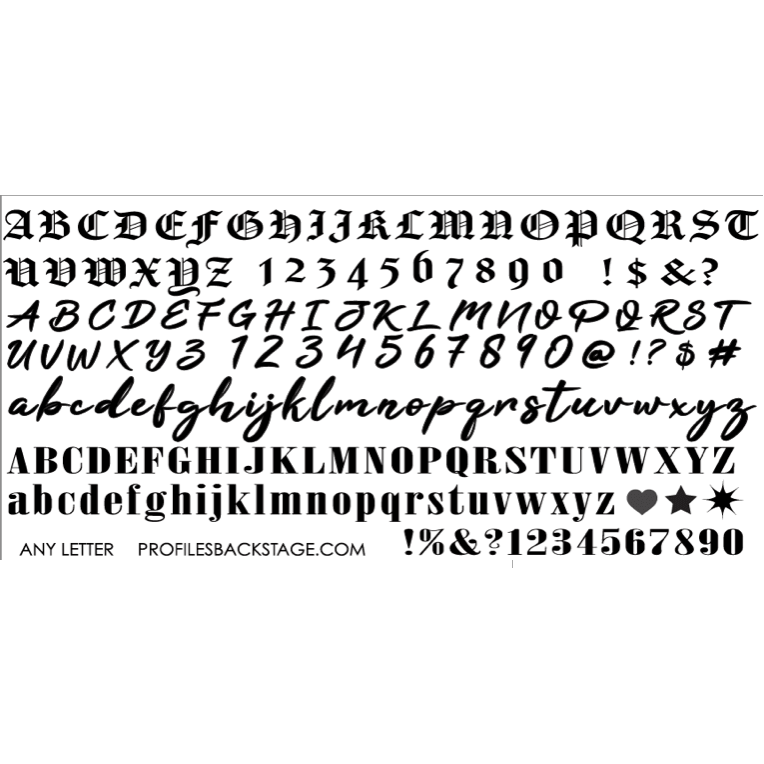 PF Stamping Plate Any Letter