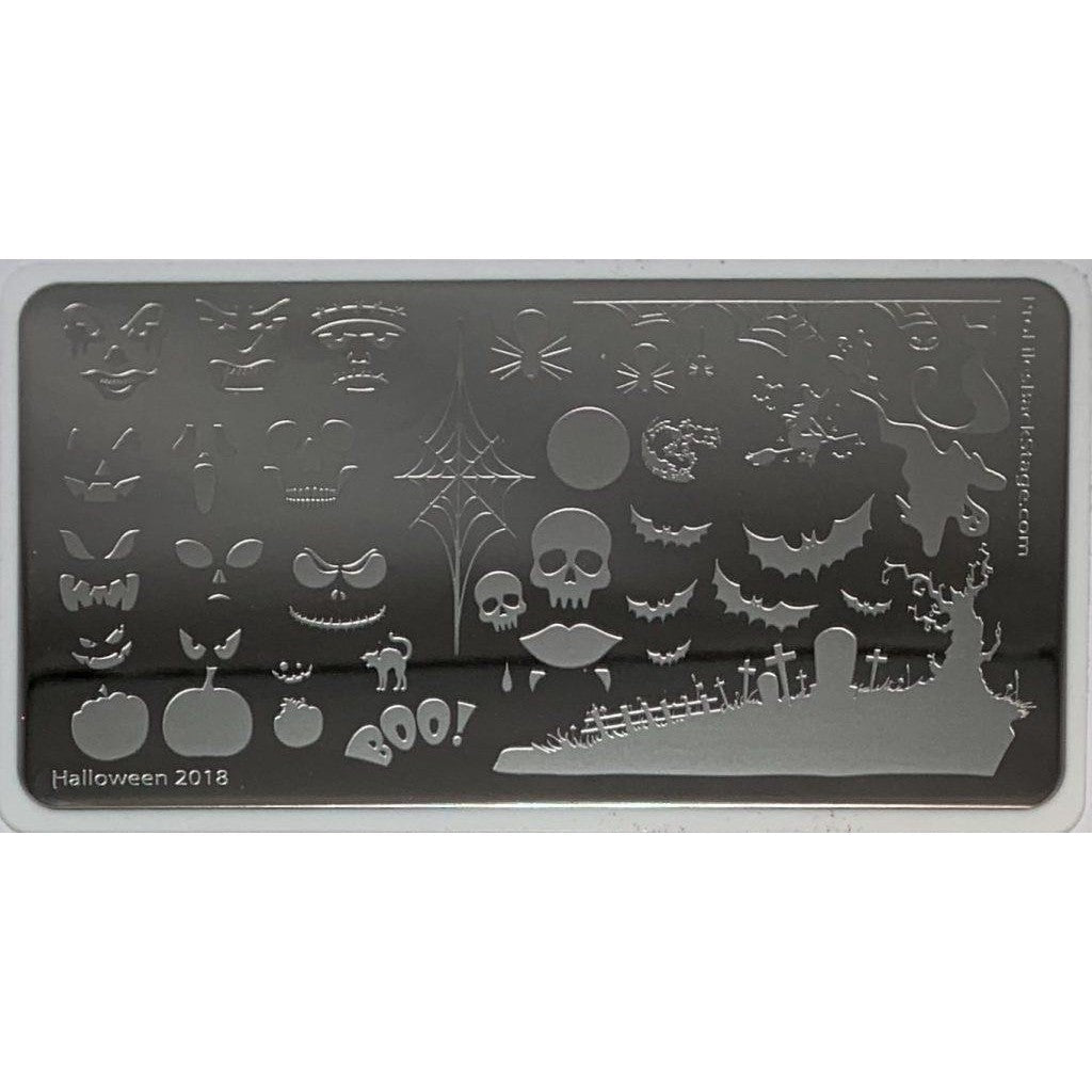 PF Stamping Plate Halloween 2018 - Gel Essentialz