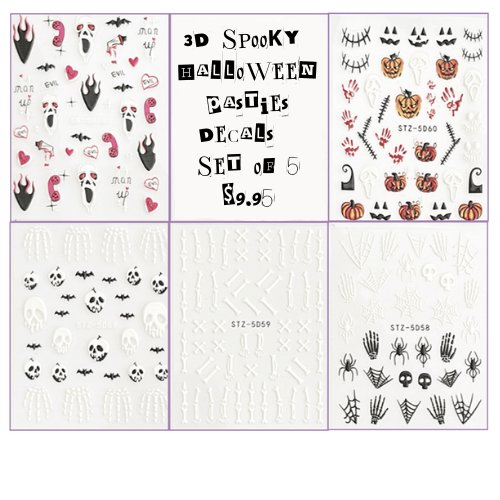 Pasties Decals - 3D Spooky Full Set (5 pc)