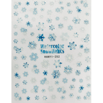 Pasties Decals - Blue Watercolor Snowflakes