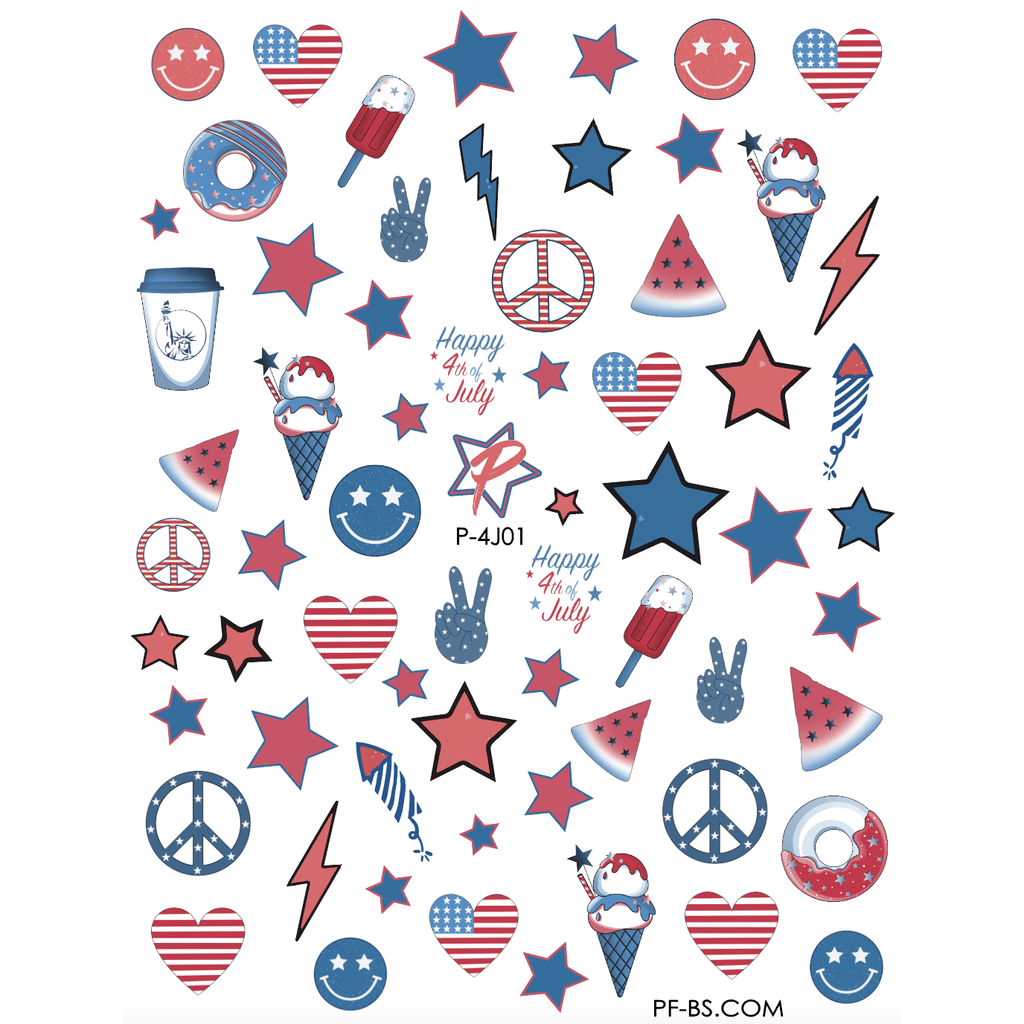 Pasties Decals - Happy 4th