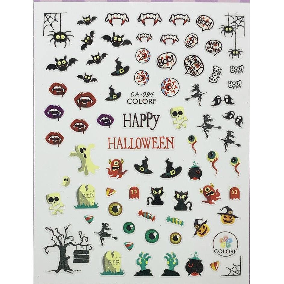 Pasties Decals - Happy Halloween (Bats and Eye Balls)