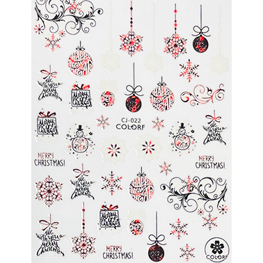 Pasties Decals - Holo Red Ornaments