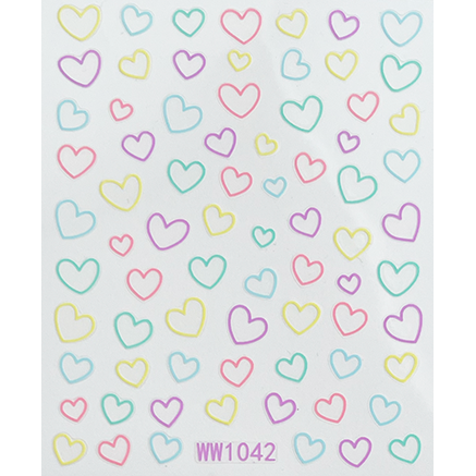 Pasties Decals - Pastel Heart Outlines