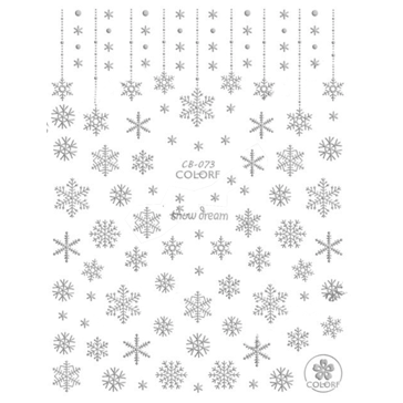 Pasties Decals - Silver Snowflakes