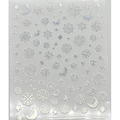 Pasties Decals - Winter Night Snowflakes