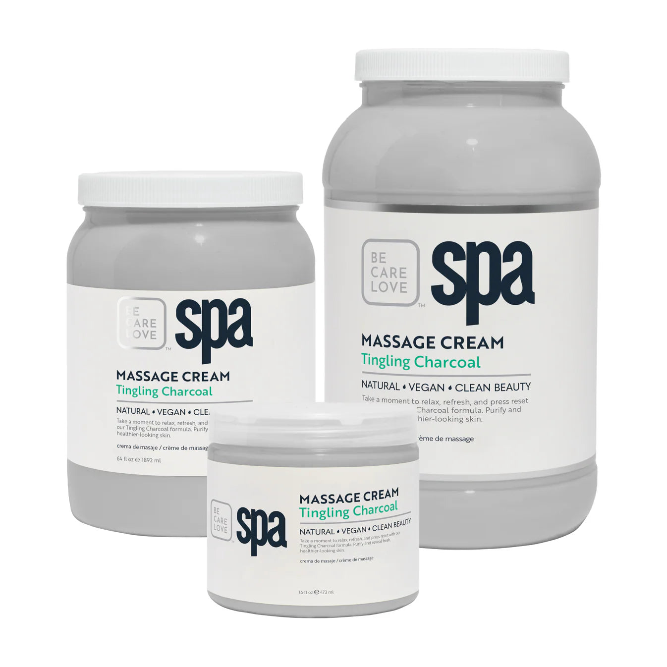 BCL Spa - Tingling Charcoal - Massage Cream (64 oz Bulk)