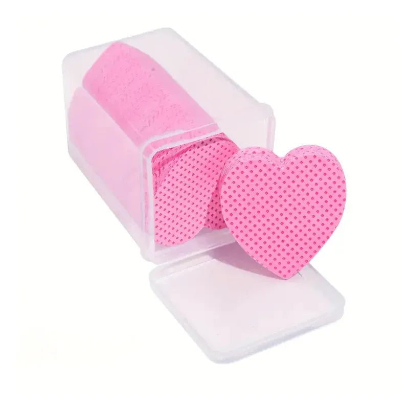 Heart Shaped Lint Free Wipes - Pink 200pc