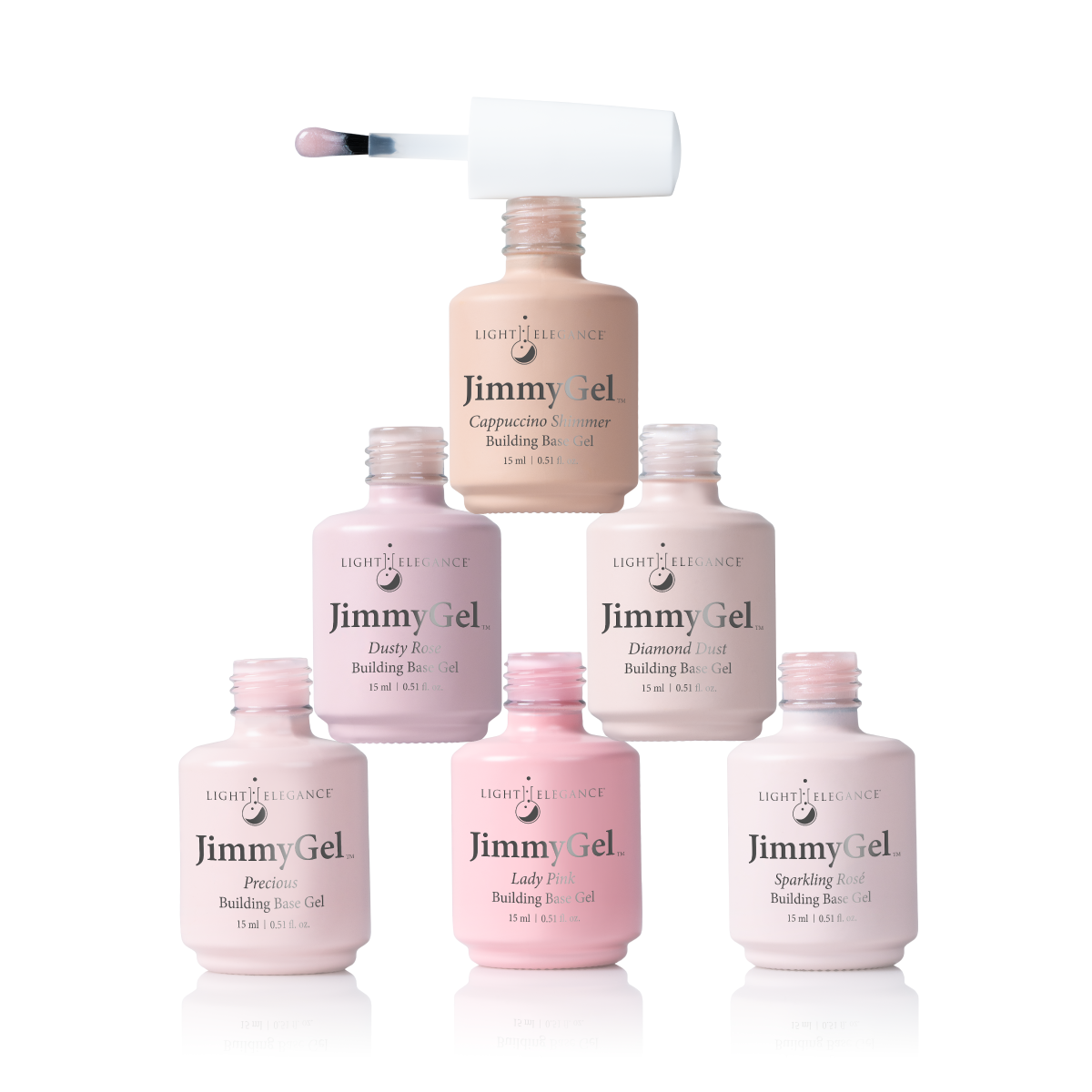 Sparkling Rosé JimmyGel, Soak-off Building Base, 15 ml