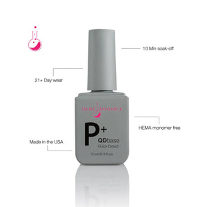 P+ QDbase Soak-off Base Coat, 10 ml