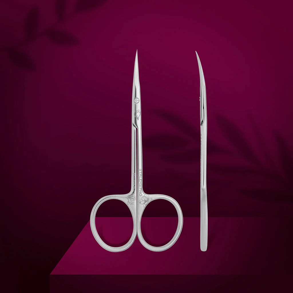 STALEKS PRO Cuticle Scissors, EXCLUSIVE 22/1m (BLADE 20 MM) "Magnolia”