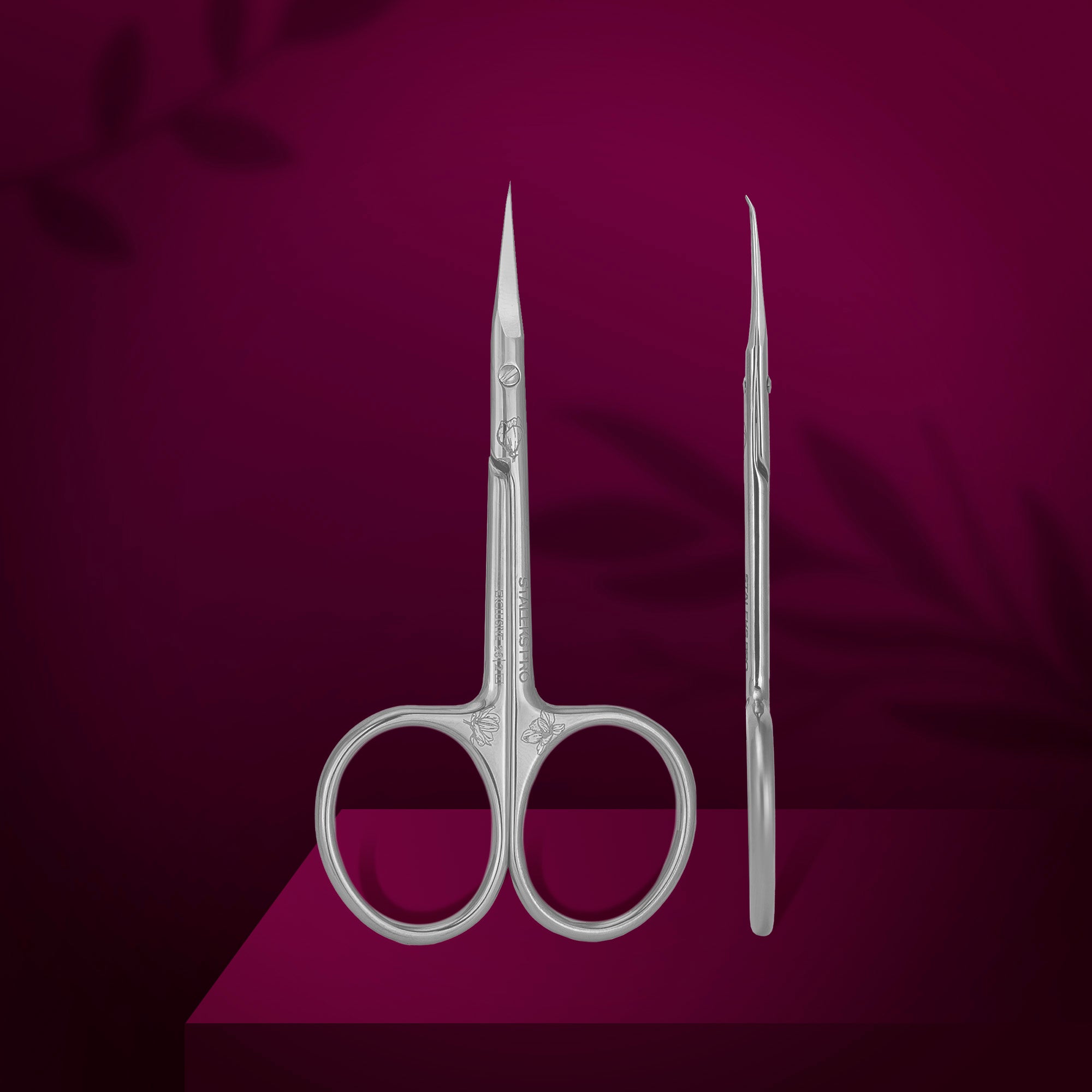 STALEKS PRO Cuticle Scissors, EXCLUSIVE 23/2m (BLADE 21 MM) "Magnolia"