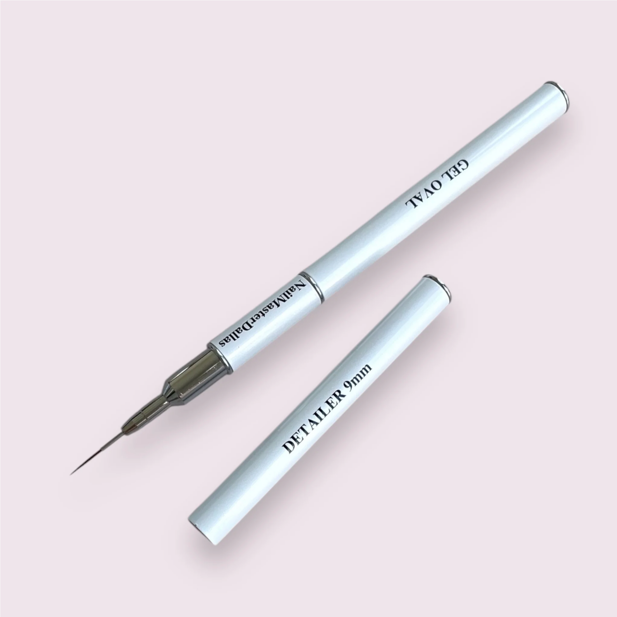 NMD Dual Brush - 9mm Detailer & Oval 6 Flat (White Handle)
