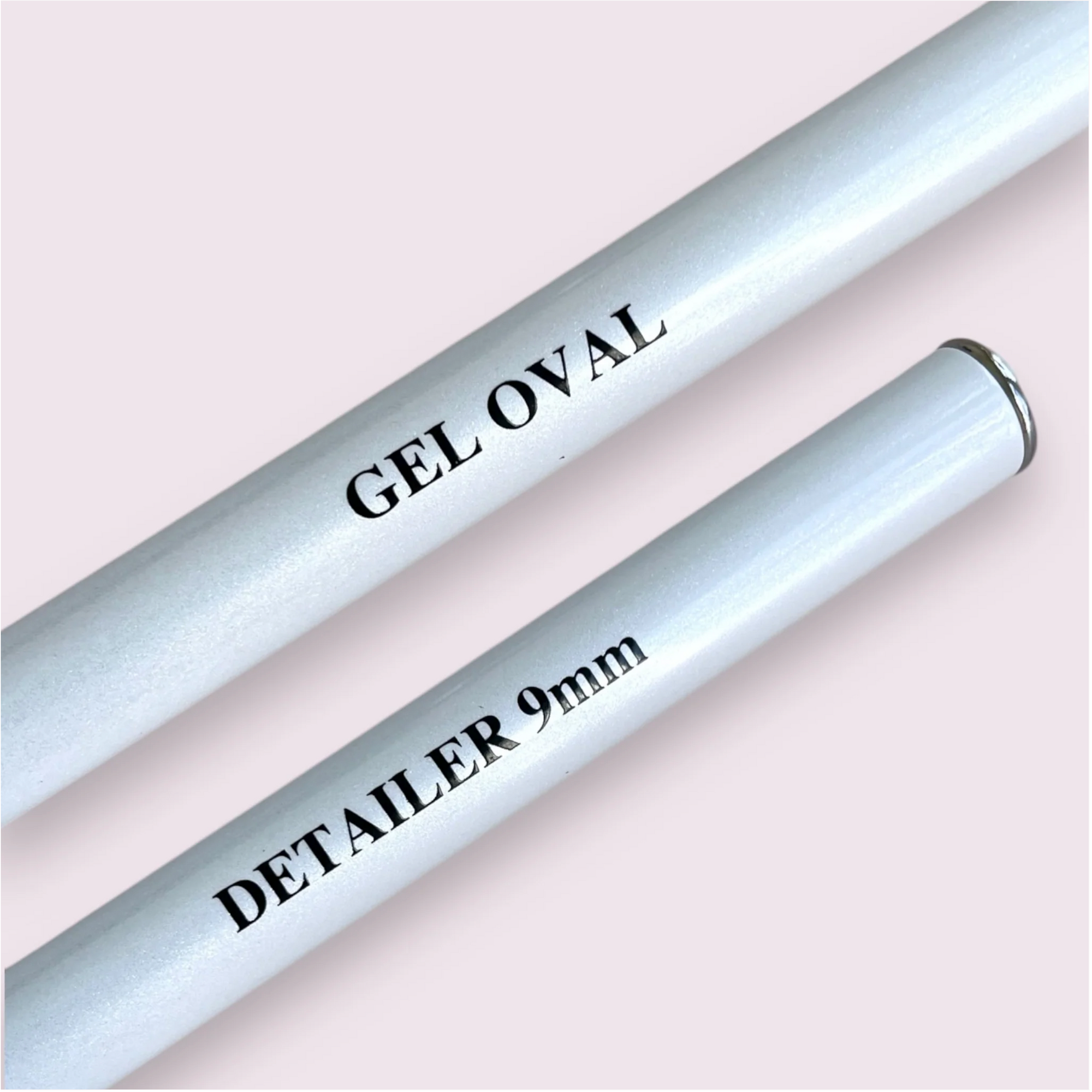 NMD Dual Brush - 9mm Detailer & Oval 6 Flat (White Handle)