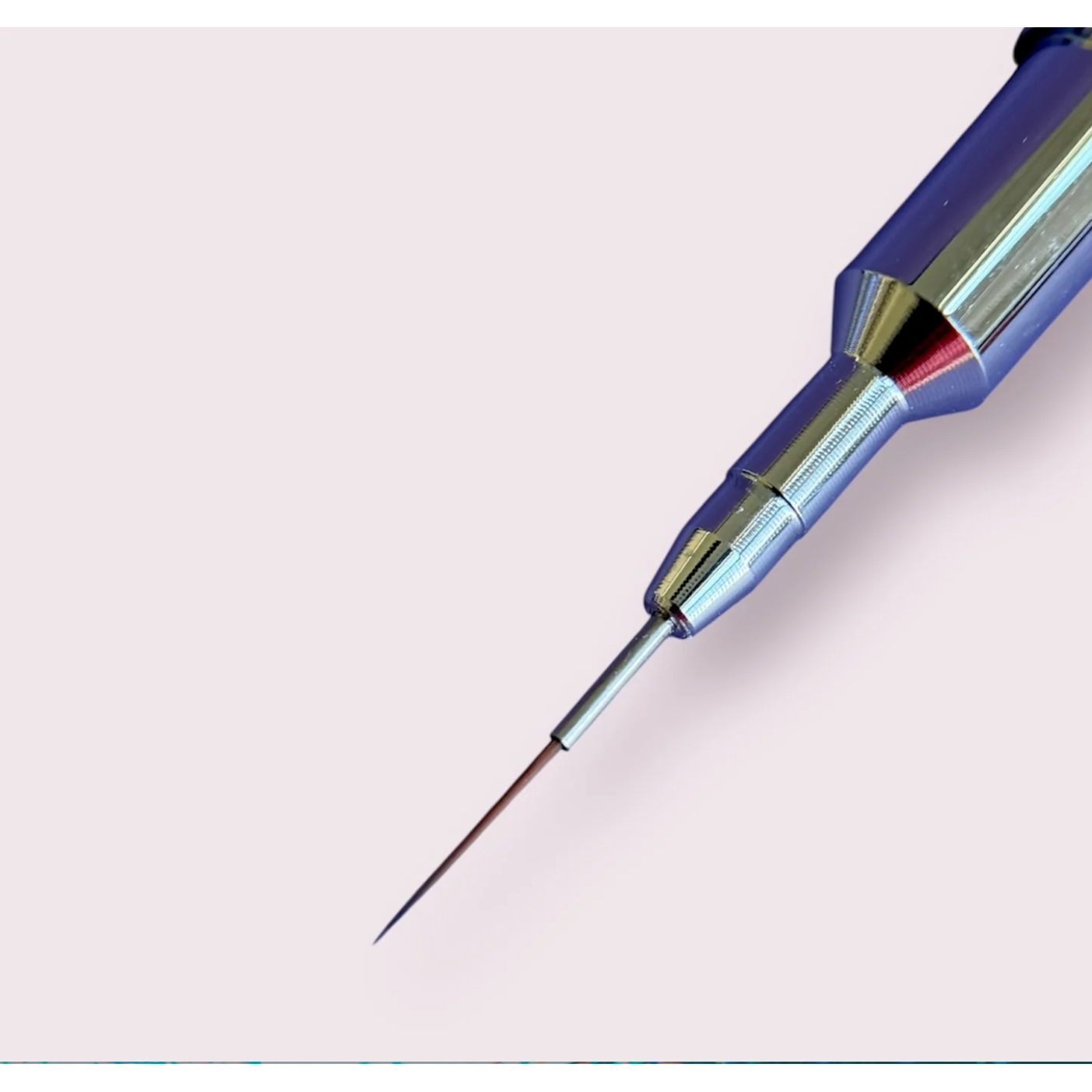 NMD Dual Brush - 11mm Detailer & Oval 6 Flat (Pink + White Ombre Handle)