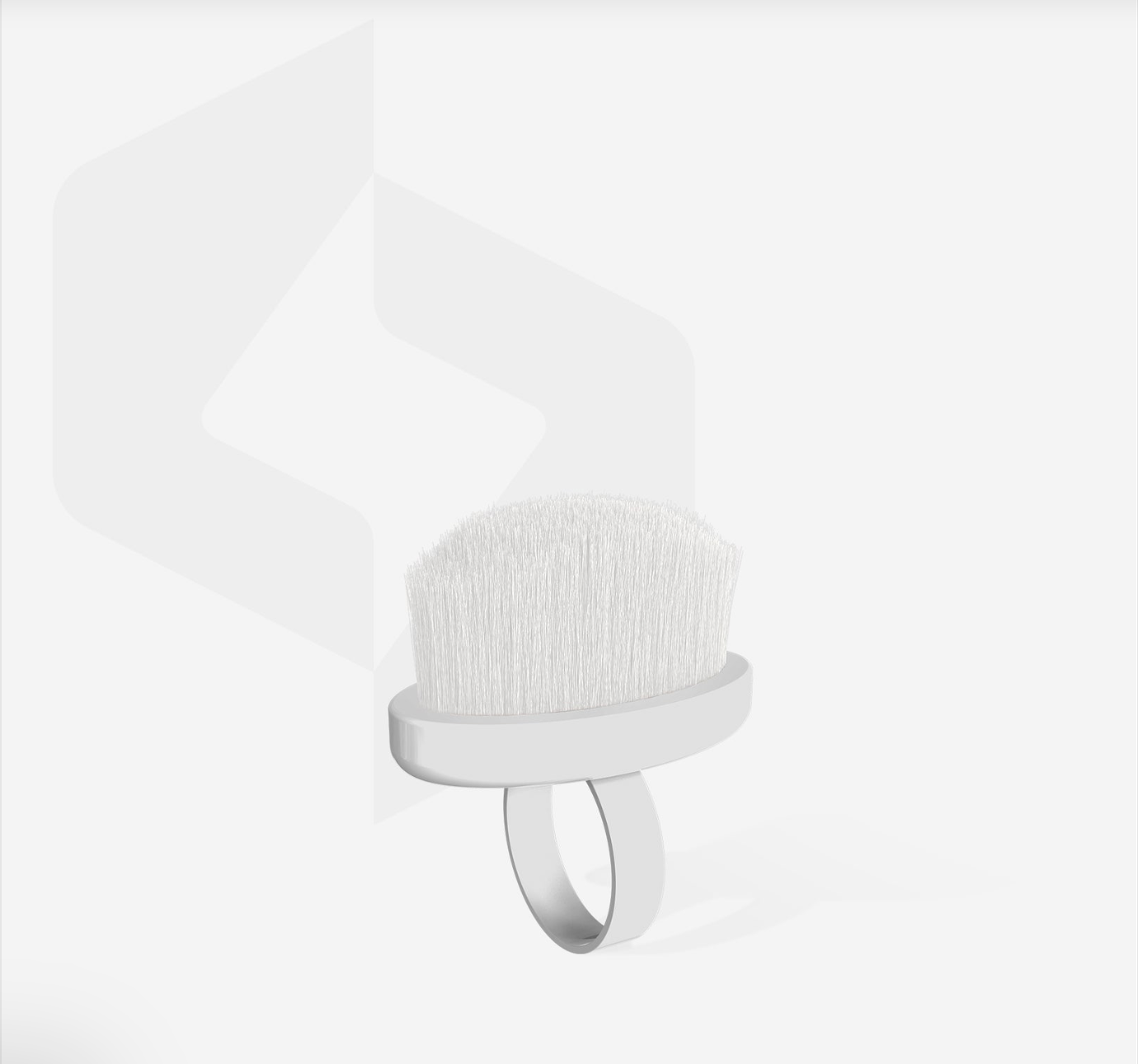 Finger ring manicure brush EXPERT 03 for dust removal mini (10 pcs)