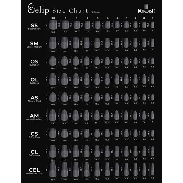 Vendor] Gelip Extensions - Square Short 275pc (NEW FORMULA) | Gel